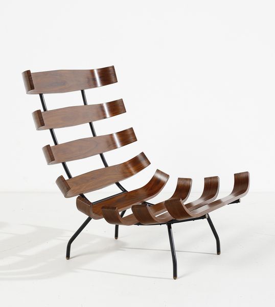 CARLO HAUNER (1927-1997) & MARTIN EISLER (1913-1977) : Poltrona mod. Costela per Forma, Brasile  - Asta Asta 447 | DESIGN E ARTI DECORATIVE DEL NOVECENTO Online - Associazione Nazionale - Case d'Asta italiane