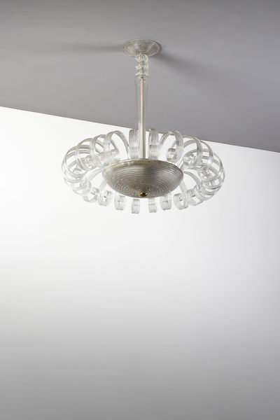 BAROVIER & TOSO : Lampada a sospensione, Murano  - Asta Asta 447 | DESIGN E ARTI DECORATIVE DEL NOVECENTO Online - Associazione Nazionale - Case d'Asta italiane