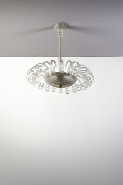 BAROVIER & TOSO : Lampada a sospensione, Murano  - Asta Asta 447 | DESIGN E ARTI DECORATIVE DEL NOVECENTO Online - Associazione Nazionale - Case d'Asta italiane