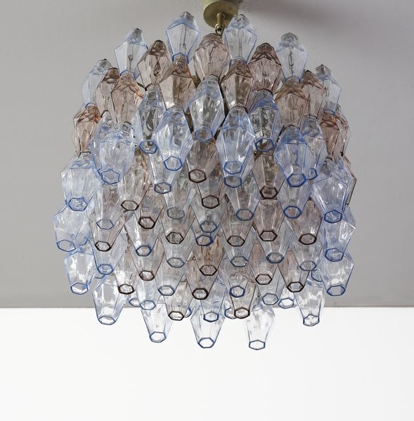 VENINI : Lampada a sospensione della serie Poliedri, Murano  - Asta Asta 447 | DESIGN E ARTI DECORATIVE DEL NOVECENTO Online - Associazione Nazionale - Case d'Asta italiane