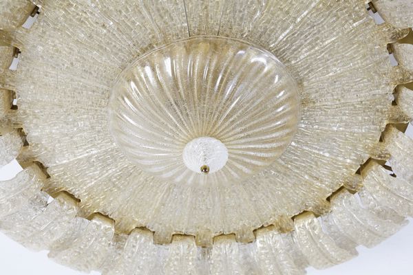 BAROVIER & TOSO : Grande lampada a plafone, Murano  - Asta Asta 447 | DESIGN E ARTI DECORATIVE DEL NOVECENTO Online - Associazione Nazionale - Case d'Asta italiane