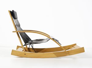 PIERO PALANGE & WERTHER TOFFOLONI : Rocking chair mod. G27 per Germa, Italia  - Asta Asta 447 | DESIGN E ARTI DECORATIVE DEL NOVECENTO Online - Associazione Nazionale - Case d'Asta italiane