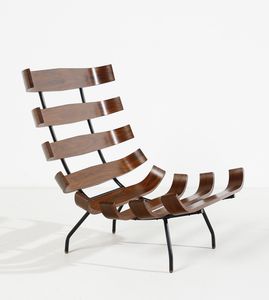 CARLO HAUNER (1927-1997) & MARTIN EISLER (1913-1977) : Poltrona mod. Costela per Forma, Brasile  - Asta Asta 447 | DESIGN E ARTI DECORATIVE DEL NOVECENTO Online - Associazione Nazionale - Case d'Asta italiane