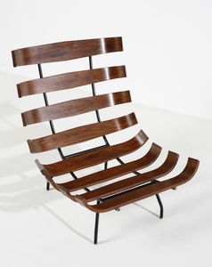 CARLO HAUNER (1927-1997) & MARTIN EISLER (1913-1977) : Poltrona mod. Costela per Forma, Brasile  - Asta Asta 447 | DESIGN E ARTI DECORATIVE DEL NOVECENTO Online - Associazione Nazionale - Case d'Asta italiane