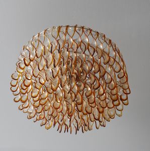 TOSO AURELIANO (1884 - 1979) : Lampada a sospensione a sette luci della serie Elica, Venezia Murano  - Asta Asta 447 | DESIGN E ARTI DECORATIVE DEL NOVECENTO Online - Associazione Nazionale - Case d'Asta italiane