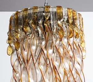 TOSO AURELIANO (1884 - 1979) : Grande lampada a sospensione a ventidue luci della serie Elica, Venezia Murano  - Asta Asta 447 | DESIGN E ARTI DECORATIVE DEL NOVECENTO Online - Associazione Nazionale - Case d'Asta italiane