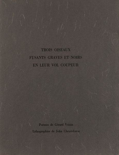 John Christoforou : Trois oiseaux<BR>  - Asta Multipli e grafica internazionale - Associazione Nazionale - Case d'Asta italiane