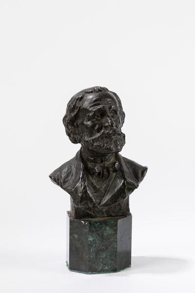 Roberto Fontana : Busto di Giuseppe Verdi  - Asta Importanti Dipinti e Sculture / Arte Figurativa tra XIX e XX Secolo - Parte 2 - Associazione Nazionale - Case d'Asta italiane