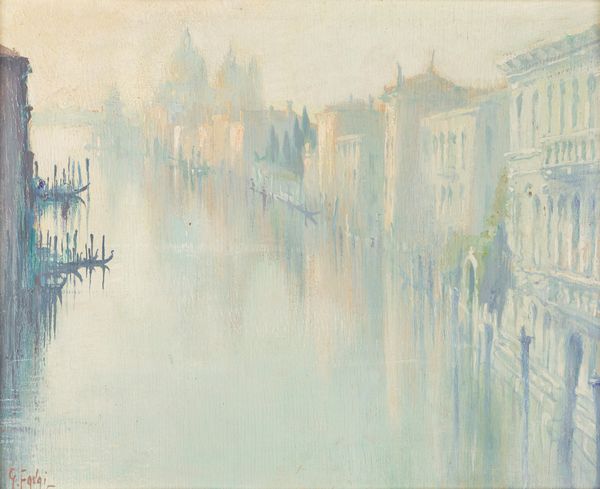 GENNARO FAVAI : Venezia, Alba dal ponte dell'Accademia  - Asta Importanti Dipinti e Sculture / Arte Figurativa tra XIX e XX Secolo - Parte 2 - Associazione Nazionale - Case d'Asta italiane