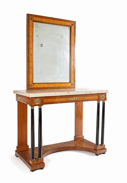 Console e specchiera, Italia centrale, prima met del XIX secolo  - Asta Antiquariato - Icone, Arredi, Sculture, Oggetti d'Arte - Associazione Nazionale - Case d'Asta italiane