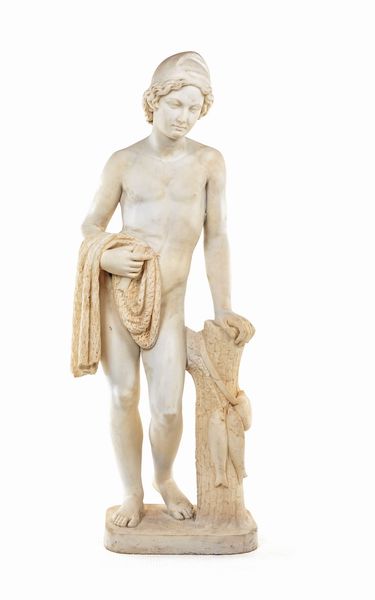 Scultura marmo bianco, seconda met del XIX secolo  - Asta Antiquariato - Icone, Arredi, Sculture, Oggetti d'Arte - Associazione Nazionale - Case d'Asta italiane