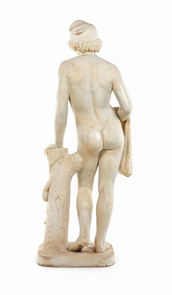 Scultura marmo bianco, seconda met del XIX secolo  - Asta Antiquariato - Icone, Arredi, Sculture, Oggetti d'Arte - Associazione Nazionale - Case d'Asta italiane