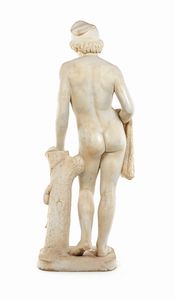 Scultura marmo bianco, seconda met del XIX secolo  - Asta Antiquariato - Icone, Arredi, Sculture, Oggetti d'Arte - Associazione Nazionale - Case d'Asta italiane