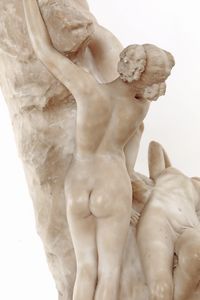 Scultore francese, fine del XIX/inizi del XX secolo : Allegoria della Bellezza  - Asta Antiquariato - Icone, Arredi, Sculture, Oggetti d'Arte - Associazione Nazionale - Case d'Asta italiane