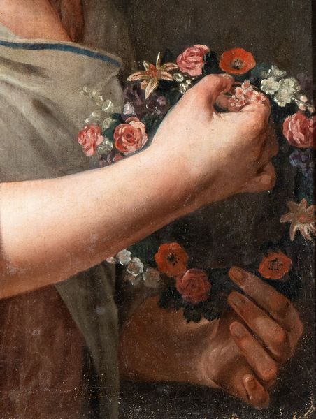 Artista francese, XIX secolo : Ritratto di gentildonna in veste di Flora  - Asta Dipinti antichi dal XIV al XIX secolo. Con una selezione di sculture - Associazione Nazionale - Case d'Asta italiane