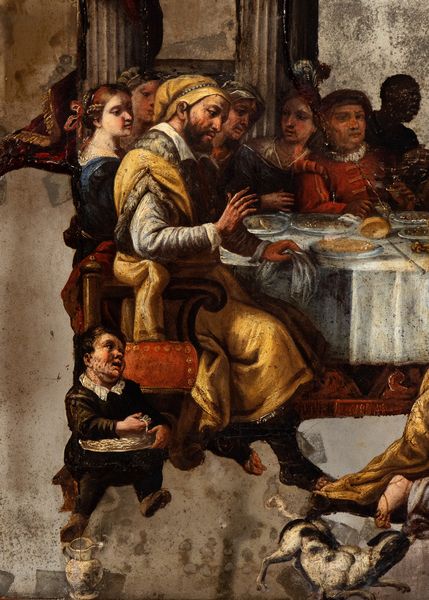 Luca Giordano, Attribuito a : a) Cena in casa del Fariseo; b) le nozze di Canaan. Coppia di dipinti  - Asta Dipinti antichi dal XIV al XIX secolo. Con una selezione di sculture - Associazione Nazionale - Case d'Asta italiane