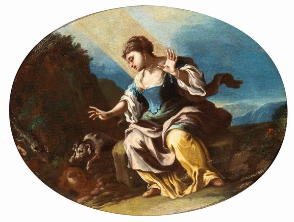 Francesco Solimena, Attribuito a : Figura allegorica femminile  - Asta Dipinti antichi dal XIV al XIX secolo. Con una selezione di sculture - Associazione Nazionale - Case d'Asta italiane