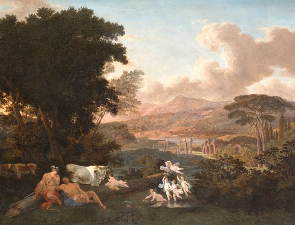 Jacob Philipp Hackert : Paesaggio con putti  - Asta Dipinti antichi  - Associazione Nazionale - Case d'Asta italiane