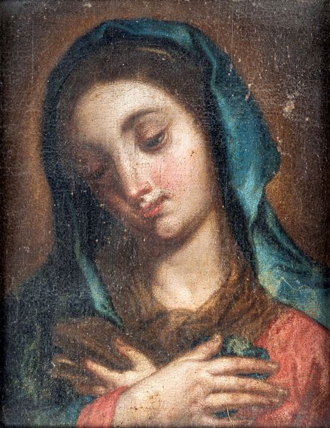 Scuola romana del XVIII secolo : Madonna  - Asta Dipinti antichi  - Associazione Nazionale - Case d'Asta italiane