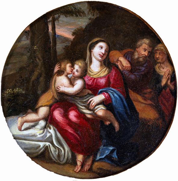 Scuola italiana del XVII secolo : Sacra Famiglia  - Asta Dipinti antichi  - Associazione Nazionale - Case d'Asta italiane