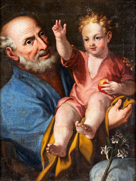 Scuola italiana del XIX secolo : San Giuseppe Con Bambino  - Asta Dipinti antichi  - Associazione Nazionale - Case d'Asta italiane