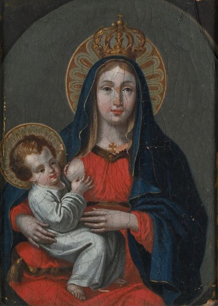 Scuola italiana del XIX secolo : Madonna del latte  - Asta Dipinti antichi  - Associazione Nazionale - Case d'Asta italiane