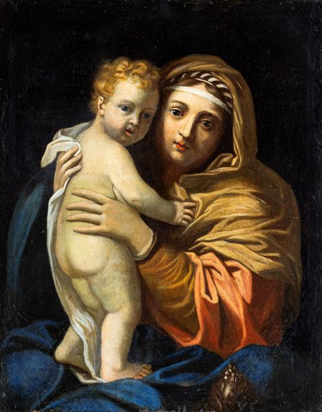 Scuola francese fine XVIII/inizio XIX secolo : Madonna Con Bambino  - Asta Dipinti antichi  - Associazione Nazionale - Case d'Asta italiane