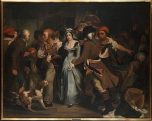 Ary Scheffer : L'arresto di Charlotte Corday  - Asta Dipinti antichi  - Associazione Nazionale - Case d'Asta italiane