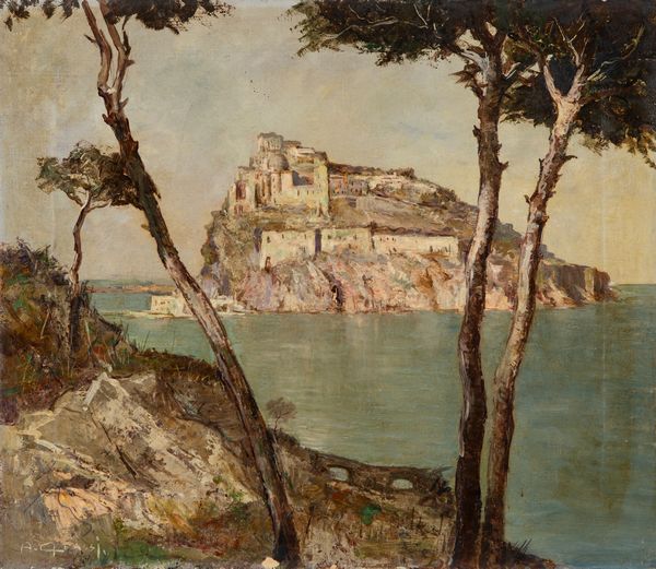 Alfonso Grassi : Ischia  - Asta Dipinti del XIX secolo - Associazione Nazionale - Case d'Asta italiane