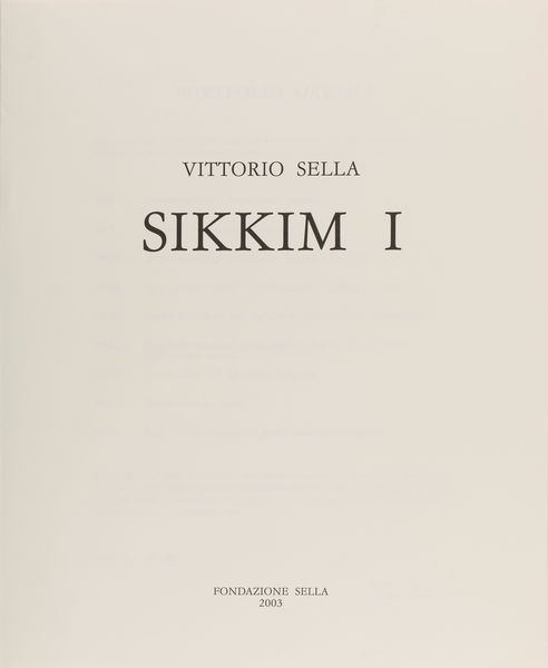 VITTORIO SELLA : Sikkim I  - Asta Fotografia - Associazione Nazionale - Case d'Asta italiane