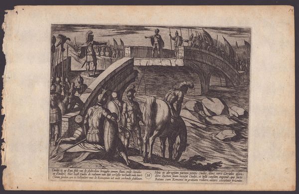 ANTONIO TEMPESTA : L'incontro sul Ponte Rotto da La guerra dei Romani contro i Batavi  - Asta Disegni, Stampe e Carte Geografiche dal XVI al XIX secolo - Associazione Nazionale - Case d'Asta italiane