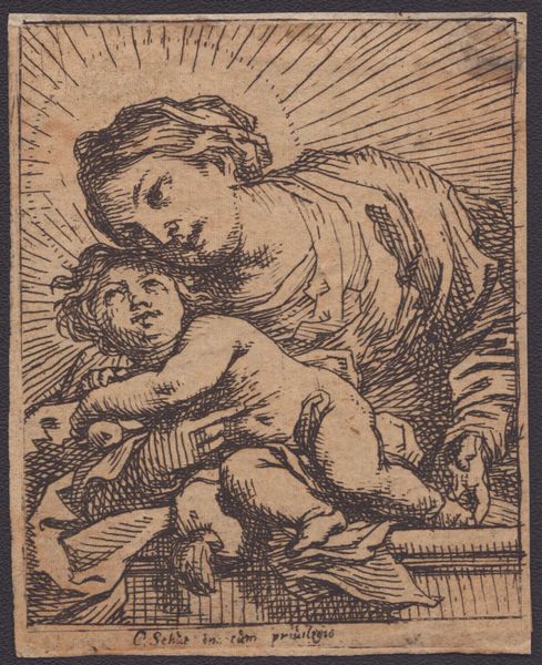 CORNELIS SCHUT : Madonna col Bambino  - Asta Disegni, Stampe e Carte Geografiche dal XVI al XIX secolo - Associazione Nazionale - Case d'Asta italiane