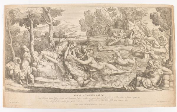 PIETRO SANTI BARTOLI : Hylas a nymphis raptus  - Asta Disegni, Stampe e Carte Geografiche dal XVI al XIX secolo - Associazione Nazionale - Case d'Asta italiane