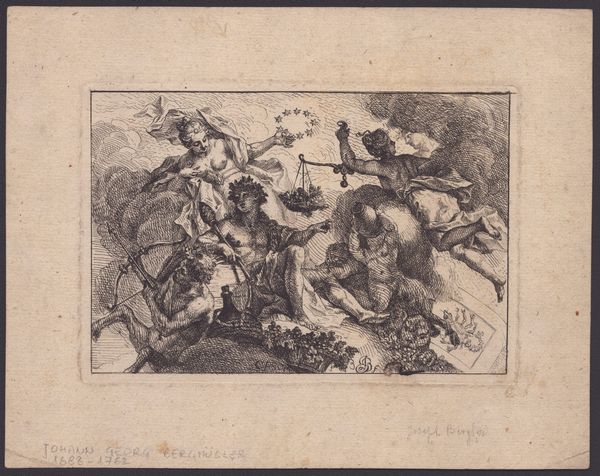 Johann Georg Bergmüller : Allegoria dell'Estate  - Asta Disegni, Stampe e Carte Geografiche dal XVI al XIX secolo - Associazione Nazionale - Case d'Asta italiane