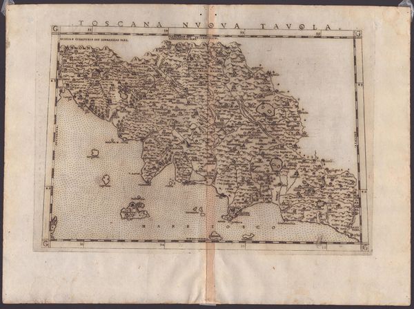 Girolamo Ruscelli : Toscana  Nuova Tavola  - Asta Disegni, Stampe e Carte Geografiche dal XVI al XIX secolo - Associazione Nazionale - Case d'Asta italiane