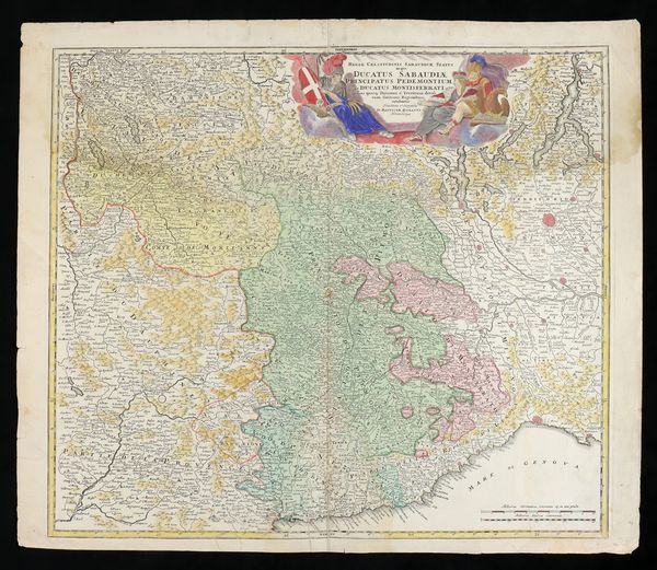 JOHANN BAPTIST HOMANN : DUCATUS SABAUDI PRINCIPATUS PEDEMONTIUM et DUCATUS MONTISFERRATI  - Asta Disegni, Stampe e Carte Geografiche dal XVI al XIX secolo - Associazione Nazionale - Case d'Asta italiane