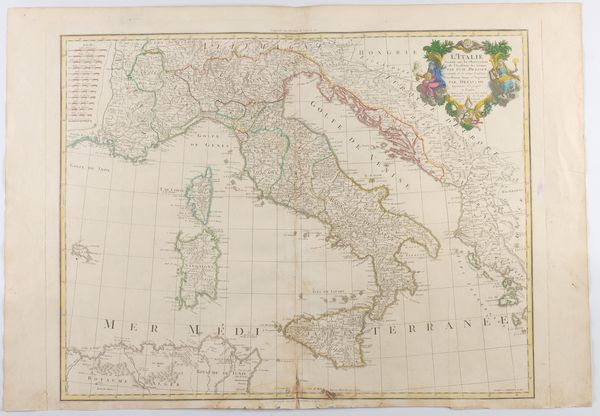 Jean-Claude Dezauche : L'Italie dresse sur les Observations de l'Academie des Sciences par GUIL. DELISLE .... PAR DEZAYCHE  - Asta Disegni, Stampe e Carte Geografiche dal XVI al XIX secolo - Associazione Nazionale - Case d'Asta italiane