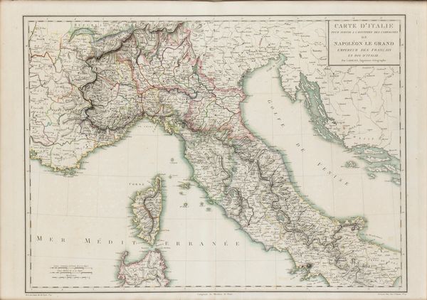 Carte d'Italie pour servir  l'histoire des campagnes de Napolon le Grand... par Lorrain  - Asta Disegni, Stampe e Carte Geografiche dal XVI al XIX secolo - Associazione Nazionale - Case d'Asta italiane