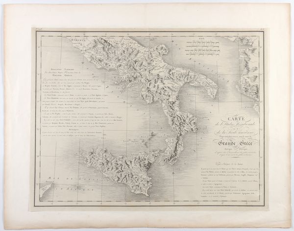 Jacques  Clermont : Carte de l'Italie Meridionale et de la Sicile Ancienne; Pays autrefois connus sous de nom de Grande Grece  - Asta Disegni, Stampe e Carte Geografiche dal XVI al XIX secolo - Associazione Nazionale - Case d'Asta italiane