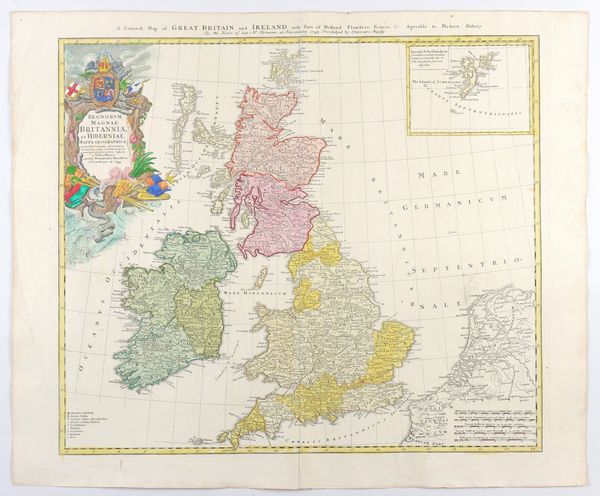 EREDI JOHANN BAPTIST HOMANN : Regnorum Magnae Britanniae et Hiberniae Mappa Geographica...  - Asta Disegni, Stampe e Carte Geografiche dal XVI al XIX secolo - Associazione Nazionale - Case d'Asta italiane