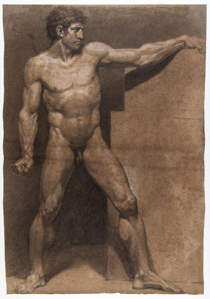 PIETRO BENVENUTI : Studio di un nudo maschile  - Asta Disegni, Stampe e Carte Geografiche dal XVI al XIX secolo - Associazione Nazionale - Case d'Asta italiane