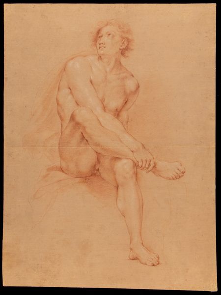 Studio di nudo maschile seduto  - Asta Disegni, Stampe e Carte Geografiche dal XVI al XIX secolo - Associazione Nazionale - Case d'Asta italiane