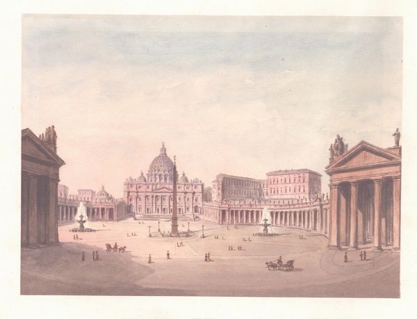 Veduta di Piazza San Pietro  - Asta Disegni, Stampe e Carte Geografiche dal XVI al XIX secolo - Associazione Nazionale - Case d'Asta italiane