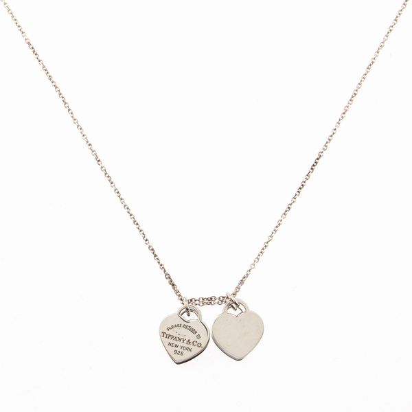 Tiffany & Co. pendente mini doppio ciondolo a cuore collezione Return to Tiffany  - Asta Gioielli e Orologi Web Only - Associazione Nazionale - Case d'Asta italiane