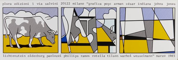 LICHTENSTEIN ROY (1923 - 1997) : COW GOING ABSTRACT, 1985  - Asta Asta 448 | GRAFICA MODERNA, FOTOGRAFIA E MULTIPLI D'AUTORE Virtuale - Associazione Nazionale - Case d'Asta italiane