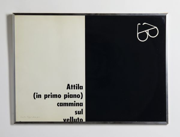 ISGRO' EMILIO (n. 1937) : ATTILA (IN PRIMO PIANO) CAMMINATA SUL VELLUTO, 1966  - Asta Asta 448 | GRAFICA MODERNA, FOTOGRAFIA E MULTIPLI D'AUTORE Virtuale - Associazione Nazionale - Case d'Asta italiane