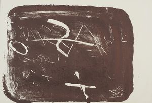 TAPIES ANTONI (1923 - 2012) : DERRIER LE MIROIR, 1974  - Asta Asta 448 | GRAFICA MODERNA, FOTOGRAFIA E MULTIPLI D'AUTORE Virtuale - Associazione Nazionale - Case d'Asta italiane