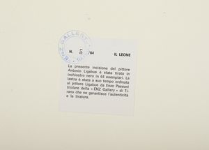 LIGABUE ANTONIO  (1899 - 1965) : LOTTO COMPOSTO DA N.3 FOGLI.  - Asta Asta 448 | GRAFICA MODERNA, FOTOGRAFIA E MULTIPLI D'AUTORE Virtuale - Associazione Nazionale - Case d'Asta italiane