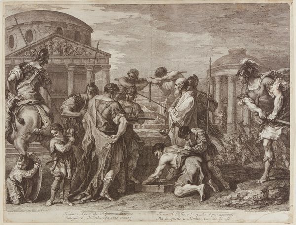 BARTOLOZZI FRANCESCO (1727 - 1815) : Furio Camillo libera Roma da Brenno  - Asta Asta 449 | ARTE ANTICA E DEL XIX SECOLO Virtuale - Associazione Nazionale - Case d'Asta italiane