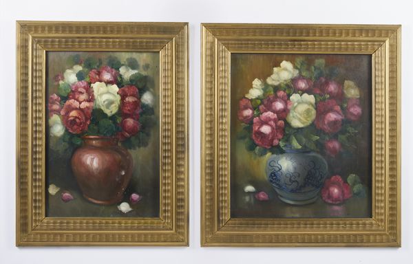 ARTISTA ITALIANO DEL XX SECOLO : Coppia di nature morte di fiori  - Asta Asta 449 | ARTE ANTICA E DEL XIX SECOLO Virtuale - Associazione Nazionale - Case d'Asta italiane